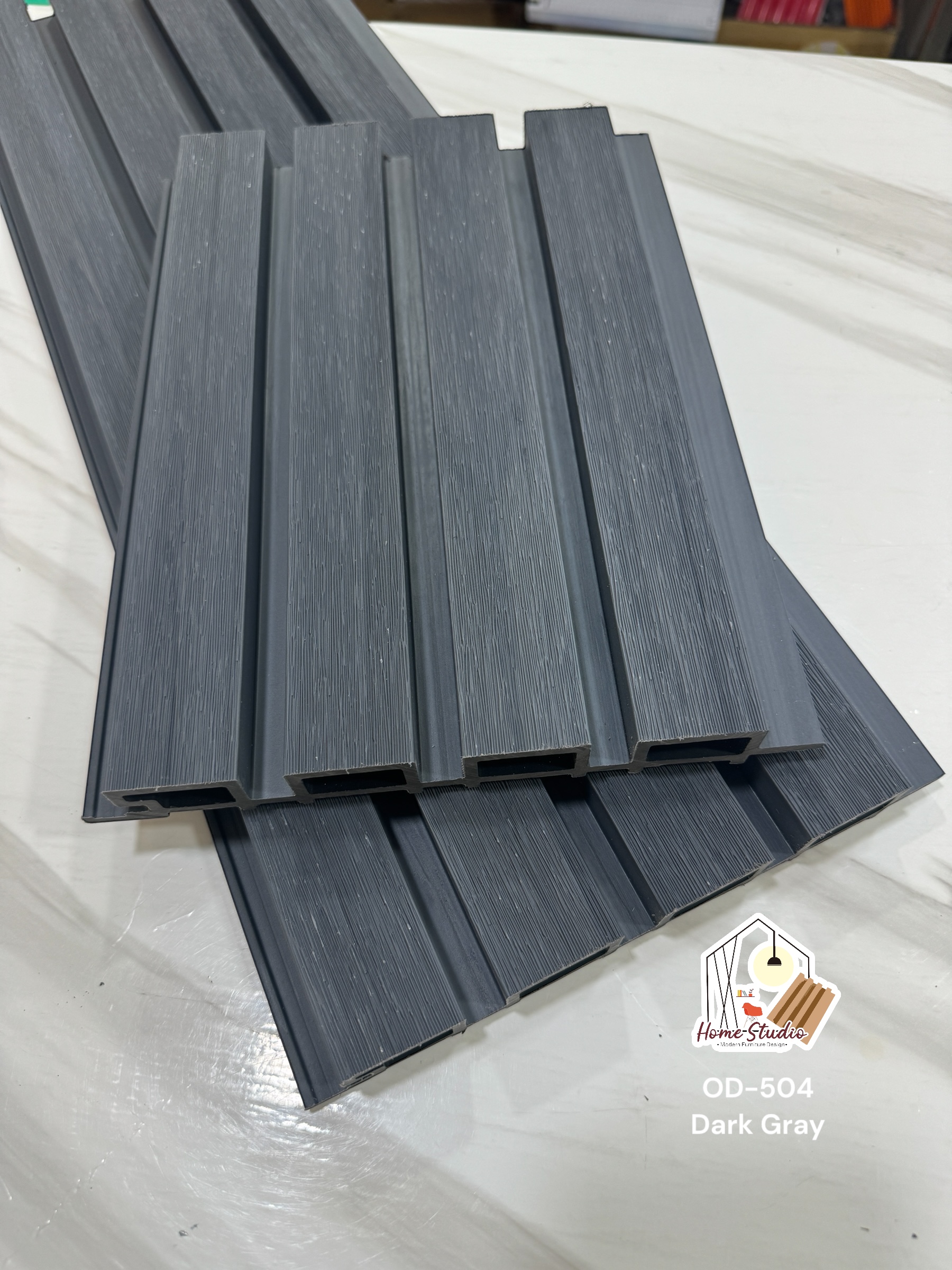 ไม้ระแนงเทียมภายนอก “Dark Gray” OD-504