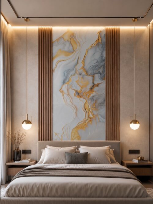 UV Marble Board ลายหินอ่อน แผ่นตกแต่งผนังภายใน กันน้ำ ผิวเงา