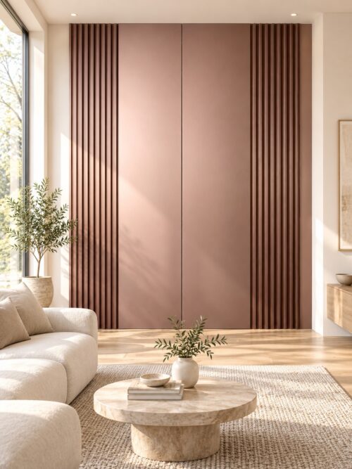 Alternative view of Bamboo Charcoal Board แผ่นผนังตกแต่งภายใน รุ่นพรีเมียม สี Pink Gold